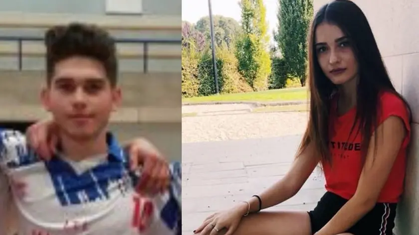 Catalin Fendic, 19 anni, e la sedicenne Elisa Pitussi: hanno perso la vita nell'auto che si è rovesciata in un canale