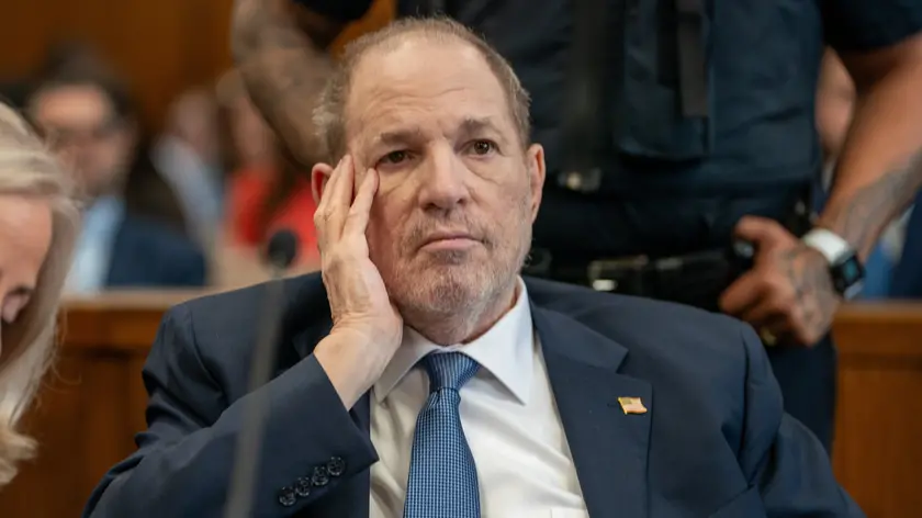 epa11313088 Former film producer Harvey Weinstein appears at New York criminal court in New York, New York, USA, 01 May 2024. Harvey Weinstein appeared in court after New York State Appeals Court last week overturned his 2020 rape conviction. EPA/DAVID DEE DELGADO / POOL
