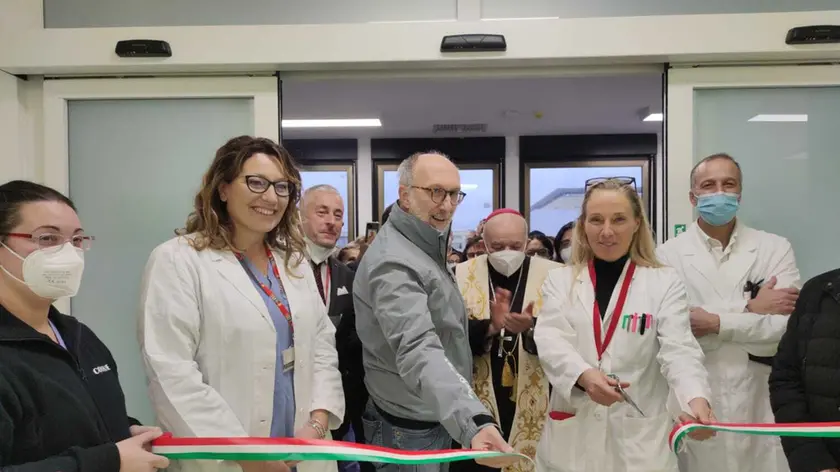 Taglio del nastro della nuova sede della Struttura operativa complessa (Soc) Ostetricia e ginecologia nell'ospedale di Udine, alla presenza del vicegovernatore con delega alla Salute Riccardo Riccardi