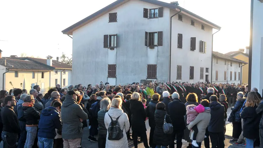 Un momento del flash mob a San Daniele