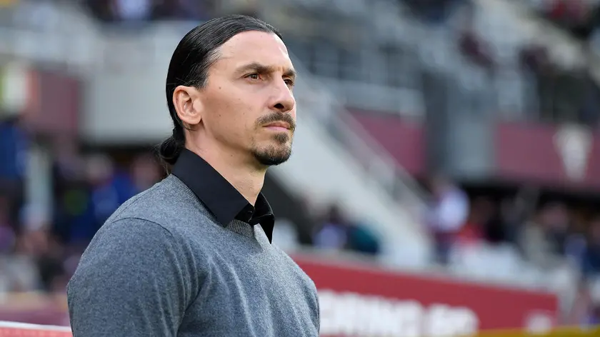 Milan's Zlatan Ibrahimovic during the italian Serie A soccer match Torino FC vs AC Milan at the Olimpico Grande Torino Stadium in Turin, Italy, 18 May 2024 ANSA/ALESSANDRO DI MARCO