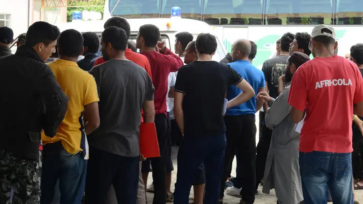Udine 17 Giugno 2015 partenza profughi per bologna Foto Press TURCO MASSIMO