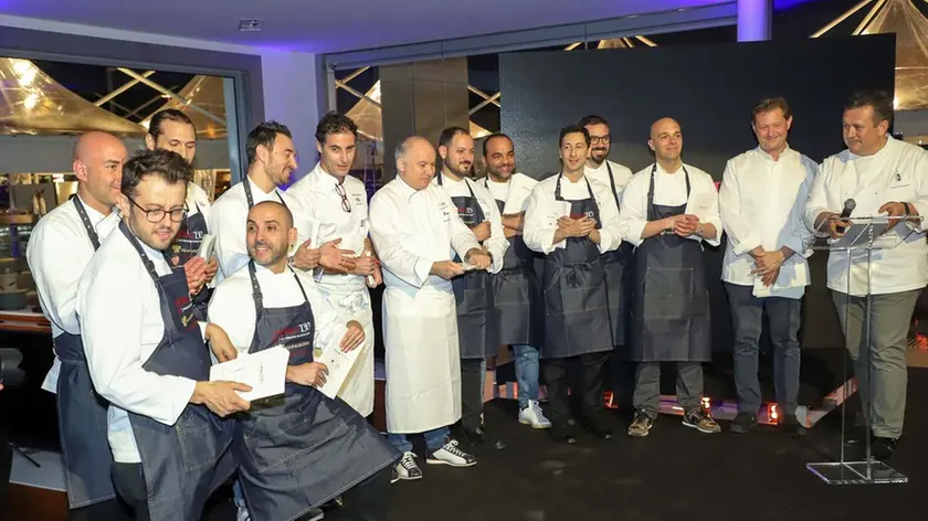 Tavagnacco 7 maggio 2018. Cena con tredici Chef stellati ed Emanuele Scarello all' Autostar. © Petrussi Foto Press