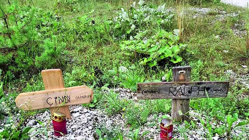 Due delle tombe realizzate in località Rivoli Bianchi