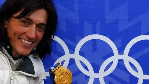 SALT LAKE 2002-- Italy's Gabriella Paruzzi gold medalist in Ladie's 3O Km cross country.