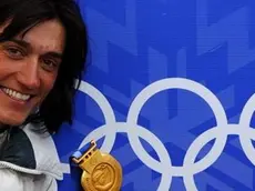 SALT LAKE 2002-- Italy's Gabriella Paruzzi gold medalist in Ladie's 3O Km cross country.