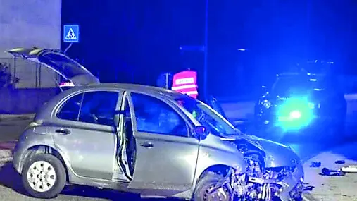 L'auto coinvolta nell'incidente a Roveredo in Piano