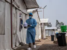 epa11551533 Medical staff work at the Munigi Health Centre in Munigi, Democratic Republic of Congo on August 16, 2024. The European Centre for Disease Prevention and Control (ECDC) warned that Europe is likely to see more imported cases due to the virus’s spread in several African nations after the World Health Organization declared the spread of mpox in Africa as a global health emergency. Mpox belongs to the same family of viruses as smallpox but causes milder symptoms like fever, chills and body aches. EPA/MOISE KASEREKA