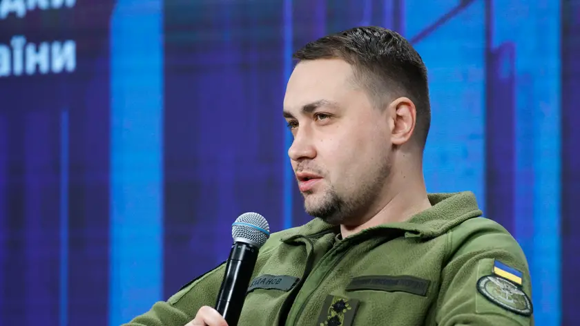 epa11180404 Kyrylo Budanov, Chief of the Main Intelligence Directorate of the Ministry of Defense of Ukraine, attends the Forum 'Ukraine. Year 2024' in Kyiv, Ukraine, 25 February 2024. According to the Preisdential Office, the main topics of the forum are the achievement of Ukrainian goals in the war, the development of the Ukrainian Defense and Security Forces, the operation of the Ukrainian defense-industrial complex, ensuring economic growth and Ukraine’s integration into the world markets, the implementation of the Ukrainian Peace Formula, security commitments for Ukraine, and the protection of people. EPA/SERGEY DOLZHENKO EPA-EFE/SERGEY DOLZHENKO