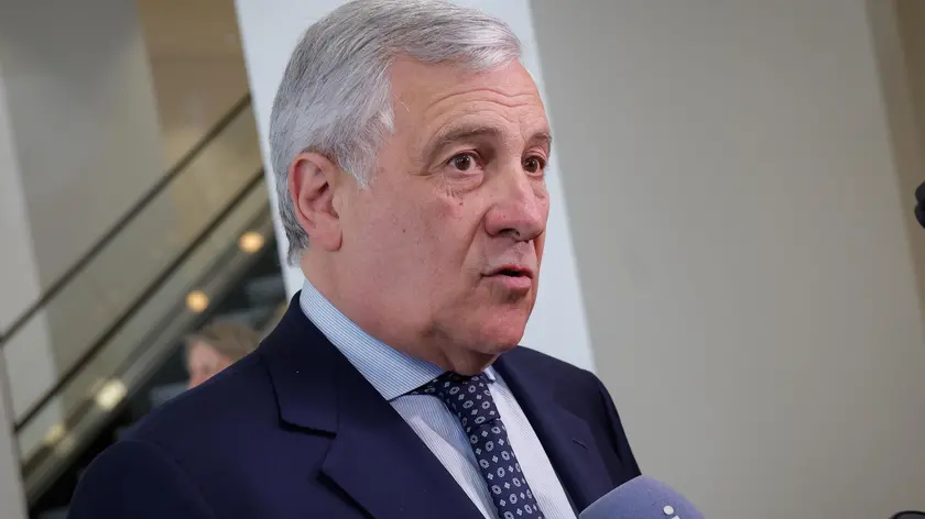 Italy's Minister for Foreign Affairs, Antonio Tajani talks to the Media at the at the end of EU Foreign Affairs Council, in Luxembourg, 24 June 2024. ANSA/GIUSEPPE LAMI
