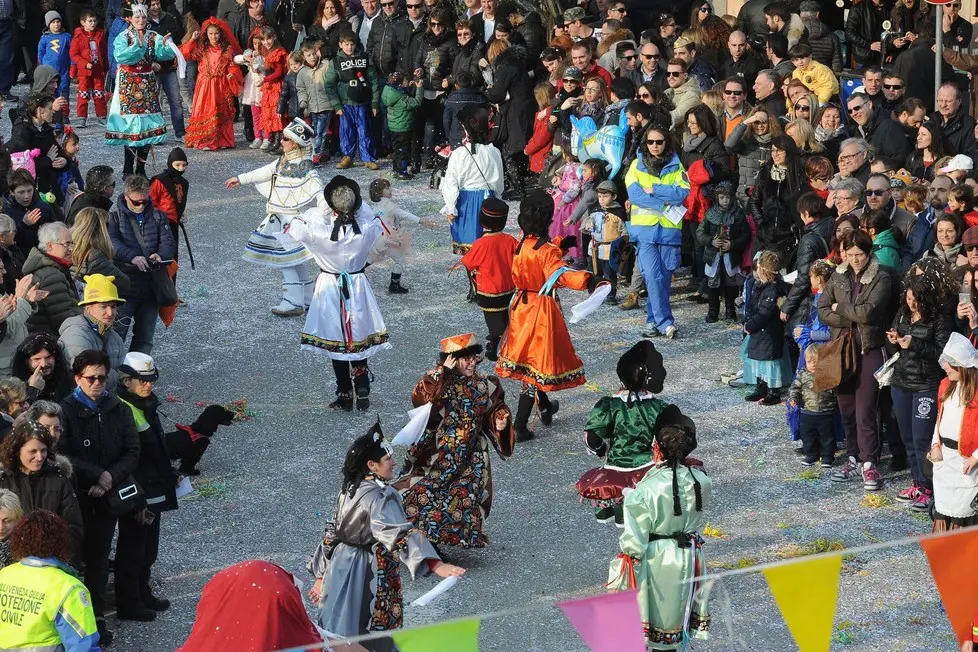 Remanzacco 21 Febbraio 2016. Mascherata di carnevale. Petrussi Foto Press