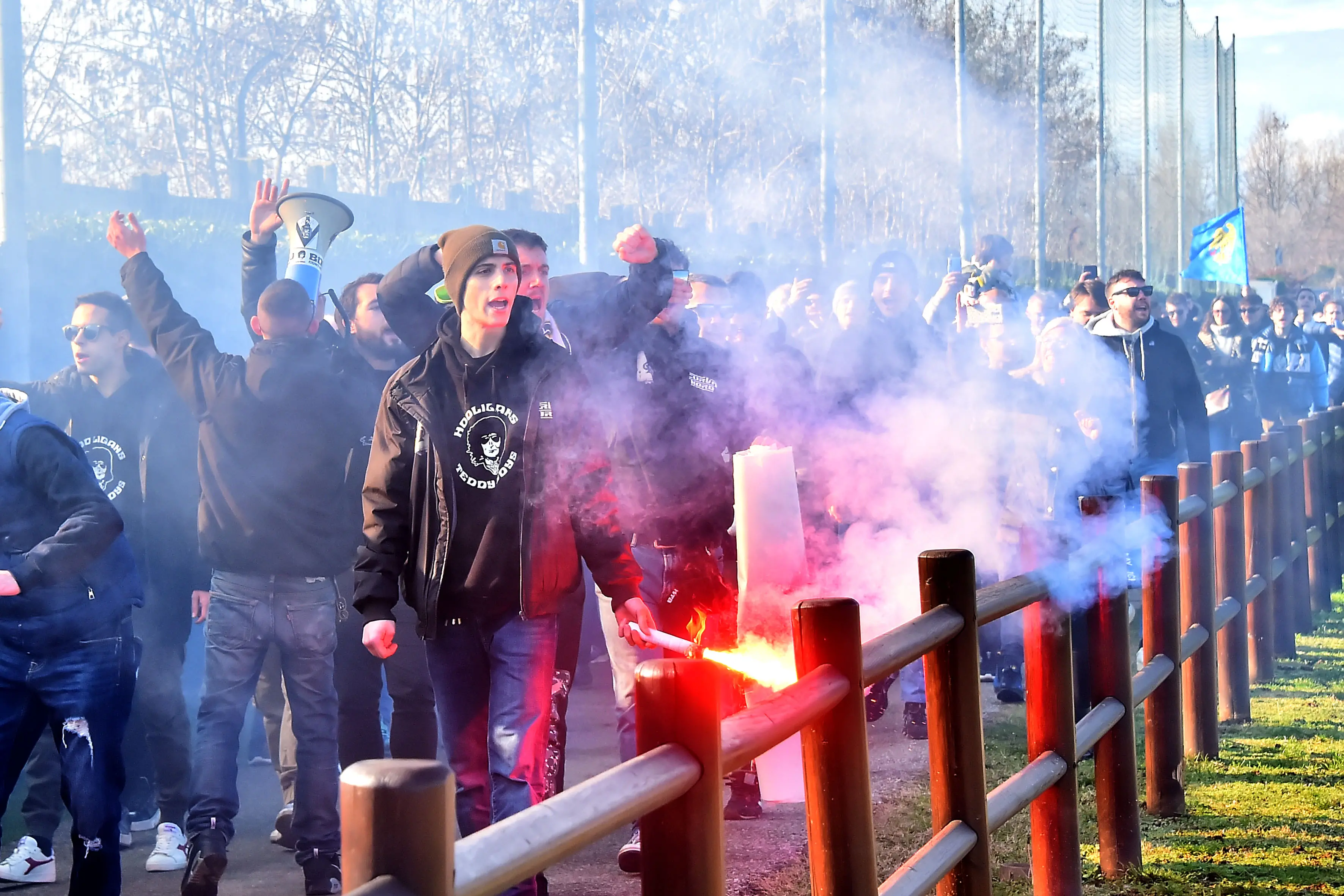 Udine 14 Gennaio 2023.I tifosi incontrano l' Udinese dopo l' allenamento. © Foto Petrussi