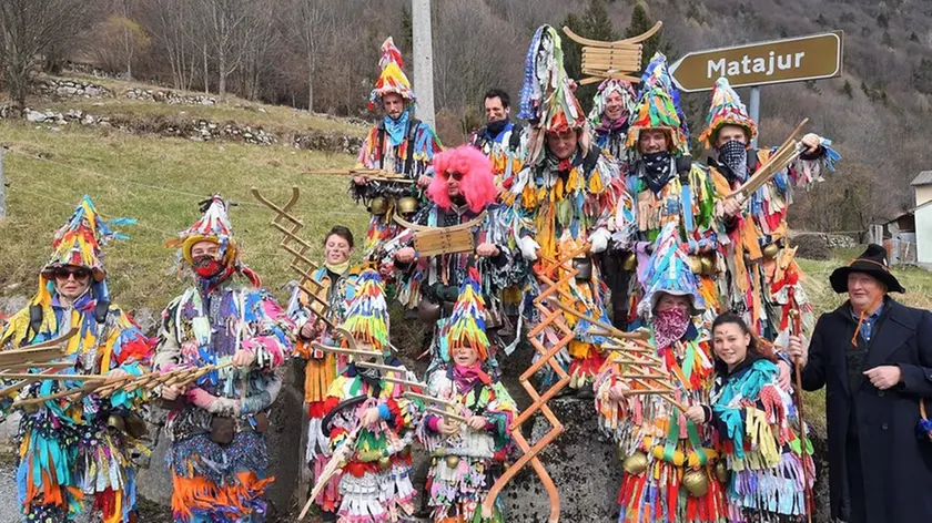 Pulfero 26 Febbraio 2017. Pust di Mersino. Tradizionale festa delle maschere delle Valli nel Natisone oggi nelle frazioni dell' abitato di Mersino. © Petrussi Foto Press - Diego Petrussi.