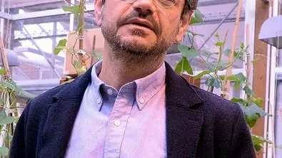 Bologna - 02/03/2015 - Andrea Segrè preside della Facoltà di Agraria dell'Università degli Studi di Bologna e presidente di Last Minute Market e di CAAB centro agroalimentare di Bologna con Simone Arminio (Photo by Roberto Serra / Iguana Press)