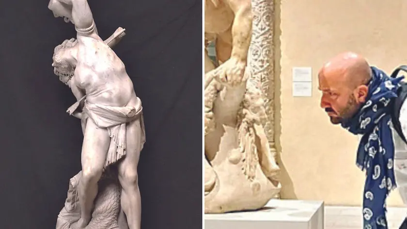 La statua attribuita al Bernini e Maichol Clemente