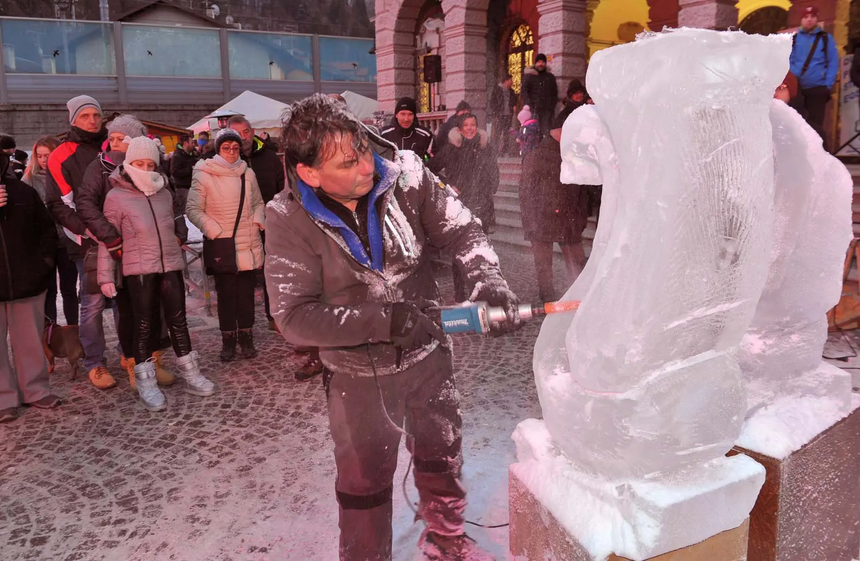 Pontebba 20 gennaio 2019. Sculture di Ghiaccio. © Foto Petrussi