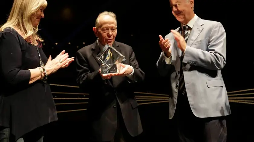 Pordenone, 05_05_2016 - Teatro comunale Giuseppe Verdi - PREMIO PIA BASCHIERA TALLON - Seconda Ediazione a Quirino Principe - A seguire esecuzione del melologo Enoch Arden di richard Strauss - Pianoforte Renato Principe, Voce Recitante Quirino Principe - Foto Elia Falaschi / Phocus Agency © 2016