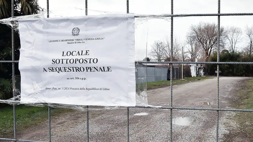 L’ingresso del Laghetto Alcione a Udine, chiuso e posto sotto sequestro © Foto Petrussi