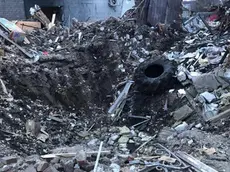 Gli edifici civili e un albergo colpiti durante un attacco missilistico russo nella regione orientale di Kharkiv, nel corso del quale un bambino di 2 mesi è morto, secondo quanto riferisce su Telegram il governatore Oleg Sinegubov, 6 febbraio 2024. TELEGRAM Oleg Sinegubov +++ATTENZIONE LA FOTO NON PUO' ESSERE PUBBLICATA O RIPRODOTTA SENZA L'AUTORIZZAZIONE DELLA FONTE DI ORIGINE CUI SI RINVIA+++ NPK