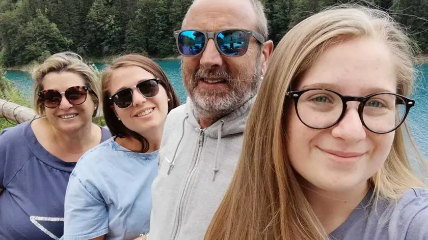 Andrea Ghin e la sua famiglia