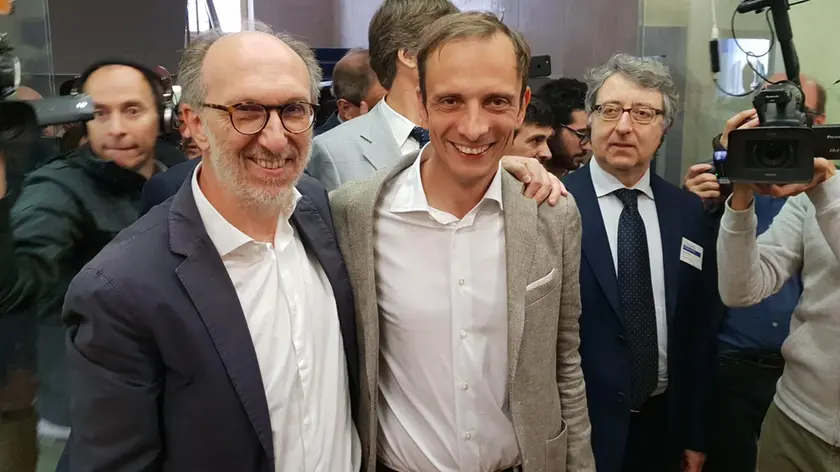 Da destra il neo governatore Massimiliano Fedriga e Riccardo Riccardi