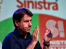 Giuseppe Conte durante il dibattito alla festa di Alleanza Verdi e Sinistra a Roma, 12 settembre 2024. ANSA/RICCARDO ANTIMIANI