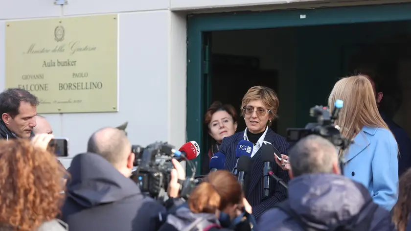 L'avvocato Giulia Bongiorno al termine dell'udienza del processo Open Arms che vede imputato il suo assistito Matteo Salvini, Palermo, 13 gennaio 2023. ANSA / IGOR PETYX