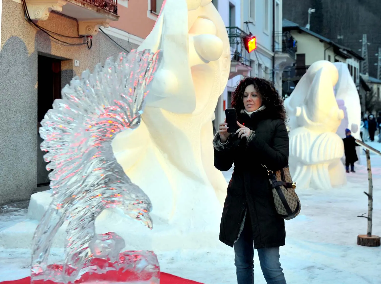 Pontebba 20 gennaio 2019. Sculture di Ghiaccio. © Foto Petrussi