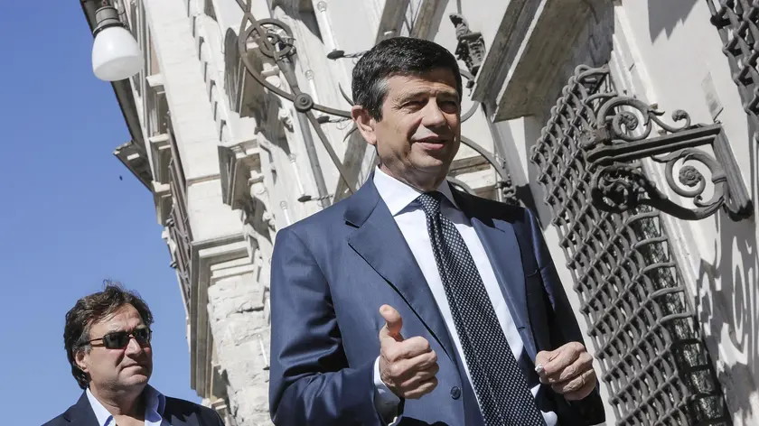 Maurizio Lupi arriva a palazzo Chigi per incontro tra il presidente del Consiglio con i capigruppo di maggioranza e opposizione sull'attacco a Nizza. Roma 18 Luglio 2016, ANSA/GIUSEPPE LAMI