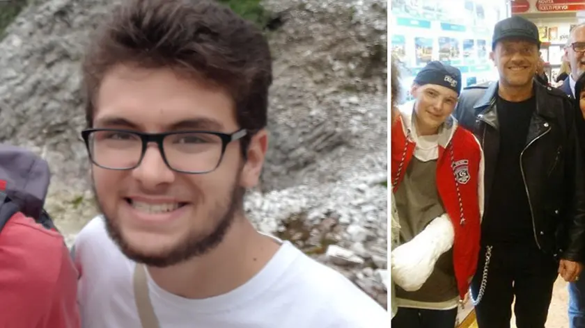 Francesco Sitta(a sinistra) e Alessandro Baldasso con Max Pezzali
