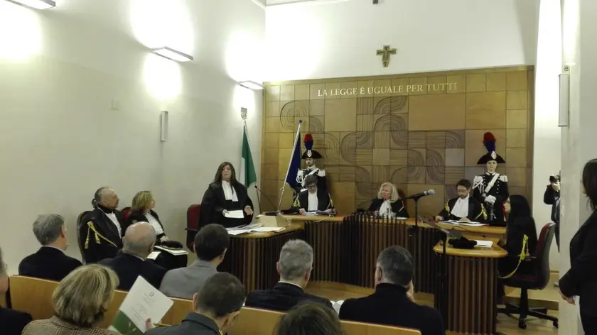 La Procuratrice della Corte dei Conti Fvg Tiziana Spedicato durante la lettura del suo intervento all'inaugurazione dell'anno giudiziario