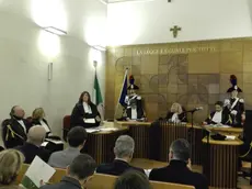 La Procuratrice della Corte dei Conti Fvg Tiziana Spedicato durante la lettura del suo intervento all'inaugurazione dell'anno giudiziario