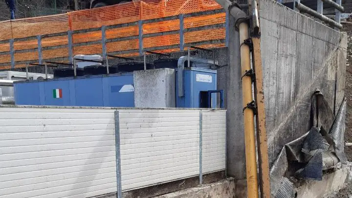 Il cantiere dove si è verificato l'incidente, a Socchieve