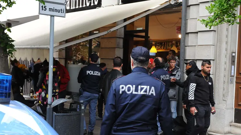 Un precedente controllo della polizia in Borgo Stazione