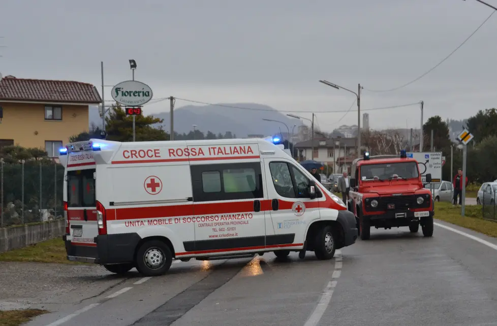 San Daniele del Friuli 09 gennaio 2016 incidente © Petrussi Foto Press -Turco Massimo