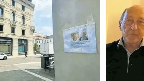 Volantini affissi a Pordenone con il volto di Luciano Redivo di cui non si hanno notizie dall’11 maggio