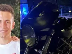 Matteo Dalla Pozza e la moto che stava guidando quando si è verificato l'incidente