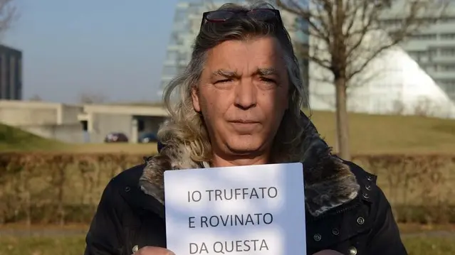 Tavagnacco 12 Febbraio 2015 protesta hippo banc Copyright Petrussi Foto Turco