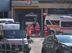 Nella foto Ospedale Bolognini arrivo ambulanze coronavirus