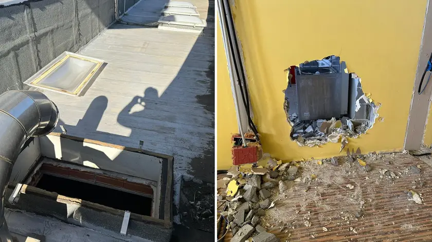 Un percorso pianificato nei dettagli quello seguito per l'assalto al Credito Cooperativo Friuli (foto Bonaventura)