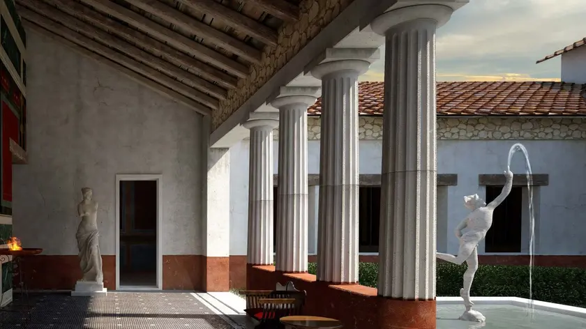 Domus di Tito Macro - Porticato del giardino (I sec d.C.)