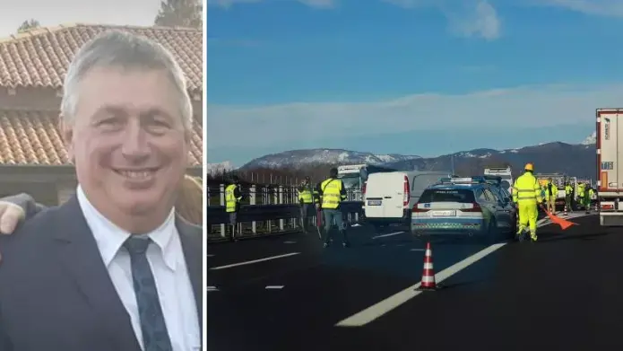 Maurizio Tuscano e il punto dell'autostrada A23 in cui perse la vita, l'11 dicembre 2021