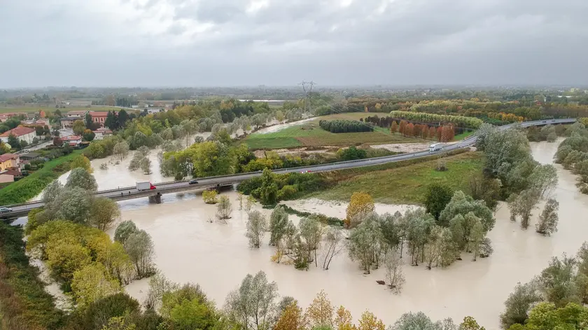 L'esondazione del Noncello durante la tempesta Vaia del 2018