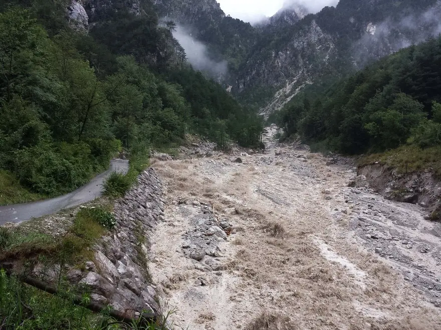 Moggio Udinese 13 agosto 2014 Danni causati dall'alluvione del 13 agosto. Foto realizzata dal Sindaco Giorgio Filaferro il giorno della piena. Copyright Foto Petrussi