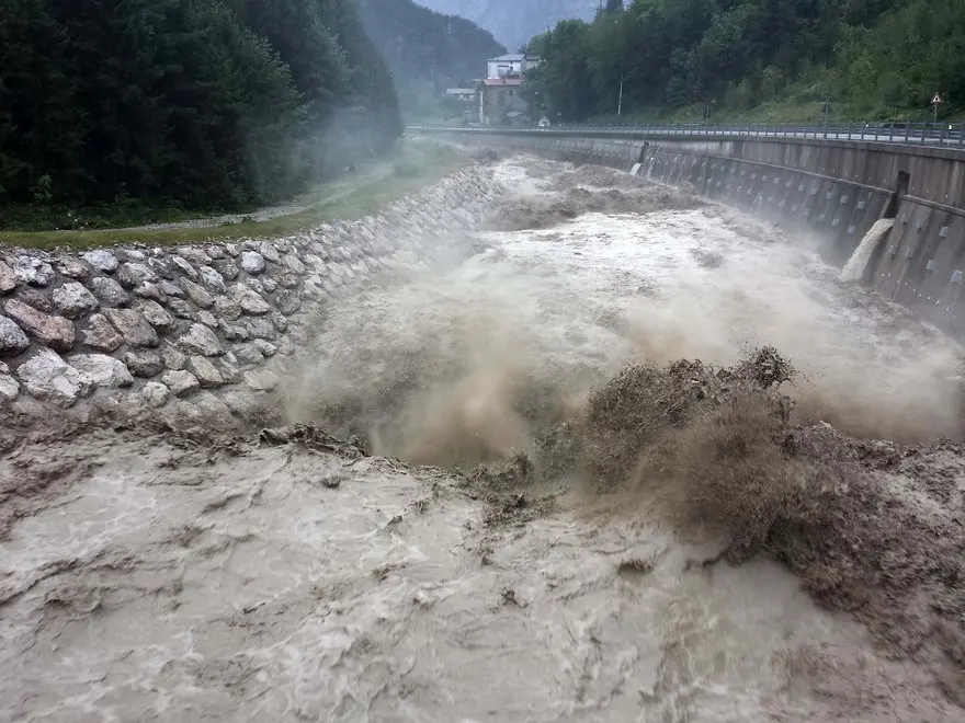 Moggio Udinese 13 agosto 2014 Danni causati dall'alluvione del 13 agosto. Foto realizzata dal Sindaco Giorgio Filaferro il giorno della piena. Copyright Foto Petrussi