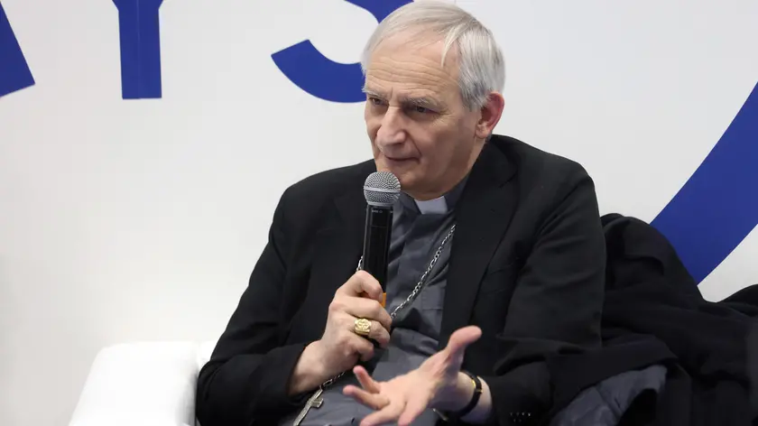 Nell'ambito di Fa' la Cosa Giusta incontro 'Il perdono come strumento di coesione' con il presidente Cei e arcivescovo di Bologna Matteo Zuppi, inviato speciale del papa per la pace in Ucraina. Milano, 22 Marzo 2024. (NPK) ANSA / MATTEO BAZZI