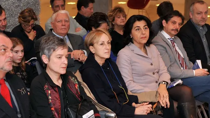 Udine 20 dicembre 2014 Casa Cavazzini. Presentazione del libro "Udine, una guida" di Elena Comesatti. Copyright Foto Petrussi / Ferraro Simone