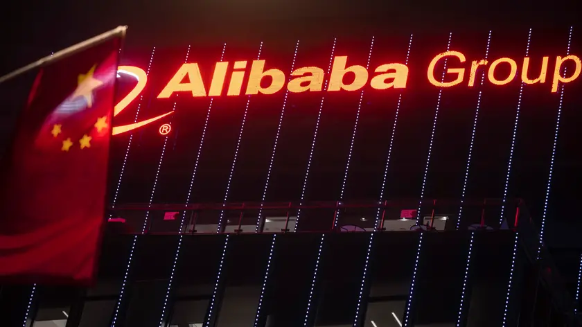 epa09497495 An Alibaba Group building is seen in Shenzhen, Guangdong province, China, 30 September 2021. EPA/ALEX PLAVEVSKI