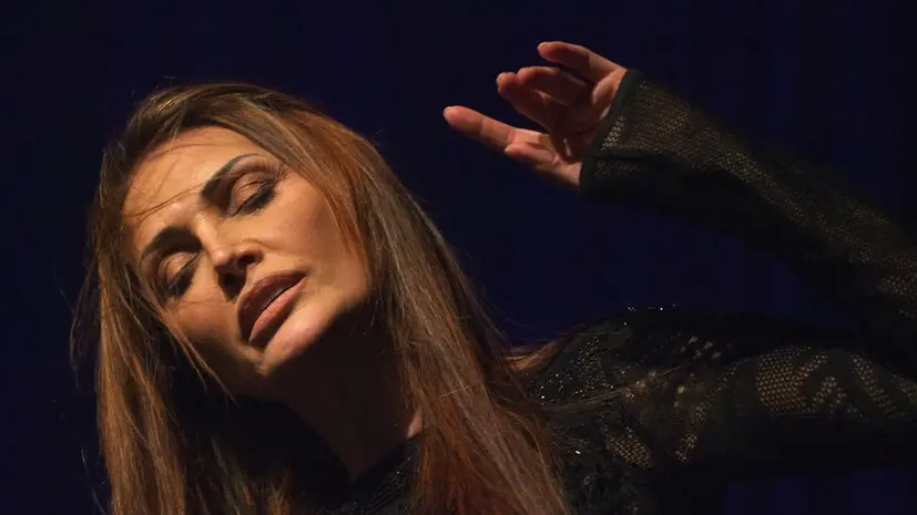 22 Mar 2013, Rome, Italy --- Rome, Italy. 22nd March 2013 -- Anna Oxa performs live on stage at Teatro Sistina in Rome. -- The italian singer Anna Oxa performs live on stage at Teatro Sistina in Rome. --- Image by © Stefano Costantino/Demotix/Corbis