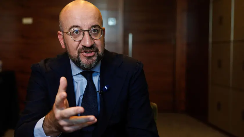epaselect epa11380055 President of the European Council Charles Michel offers an interview in Madrid, Spain, 30 May 2024, where he addressed Spain's recent decision to internationally recognize the statehood of Palestine. EPA/SERGIO PEREZ
